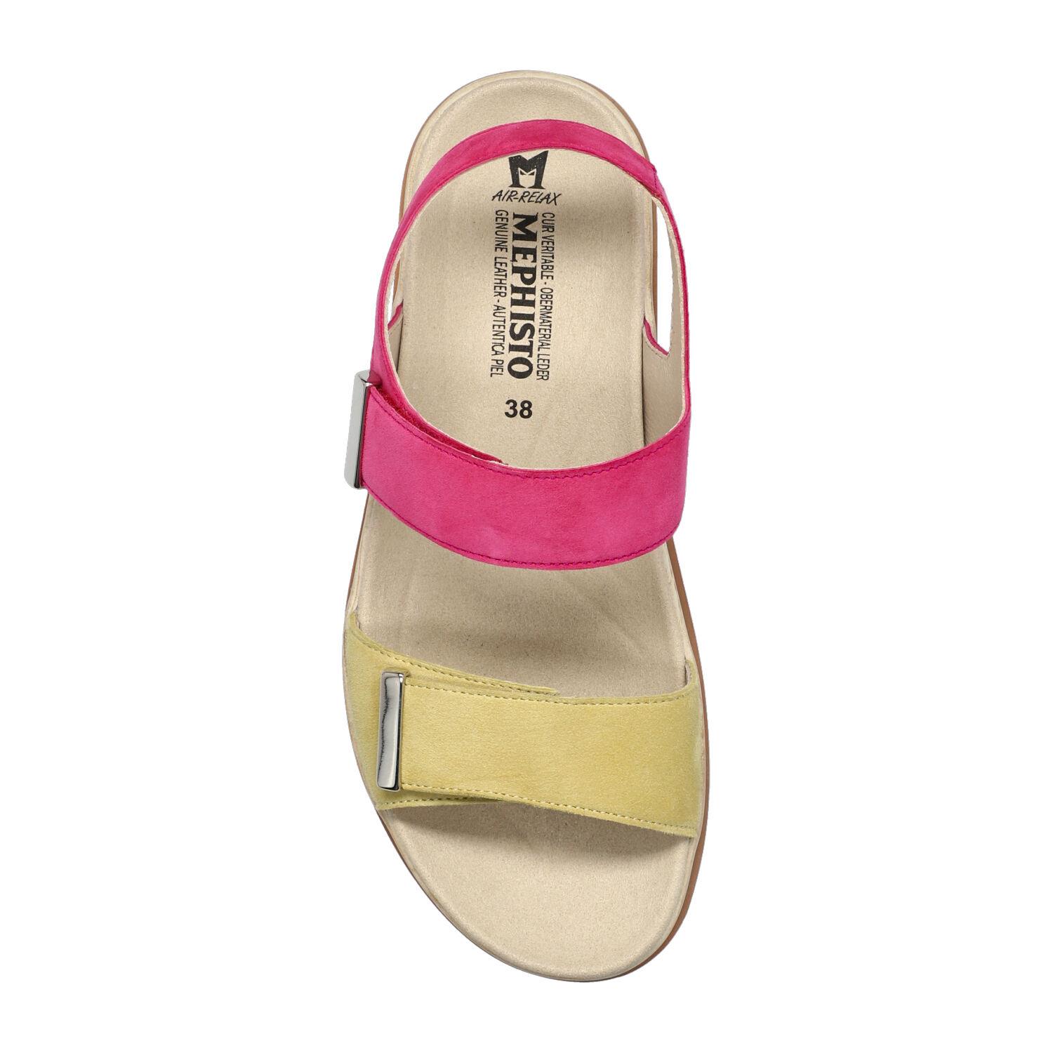 sandales femme modèle Dominica jaune citron - Mephisto